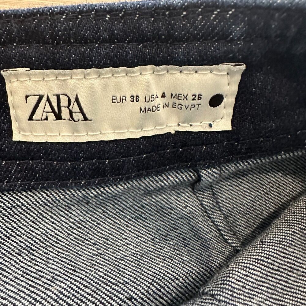 Zara ZW Collection High Waist Wide Leg Jeans Size 4 - Picture 3 of 7